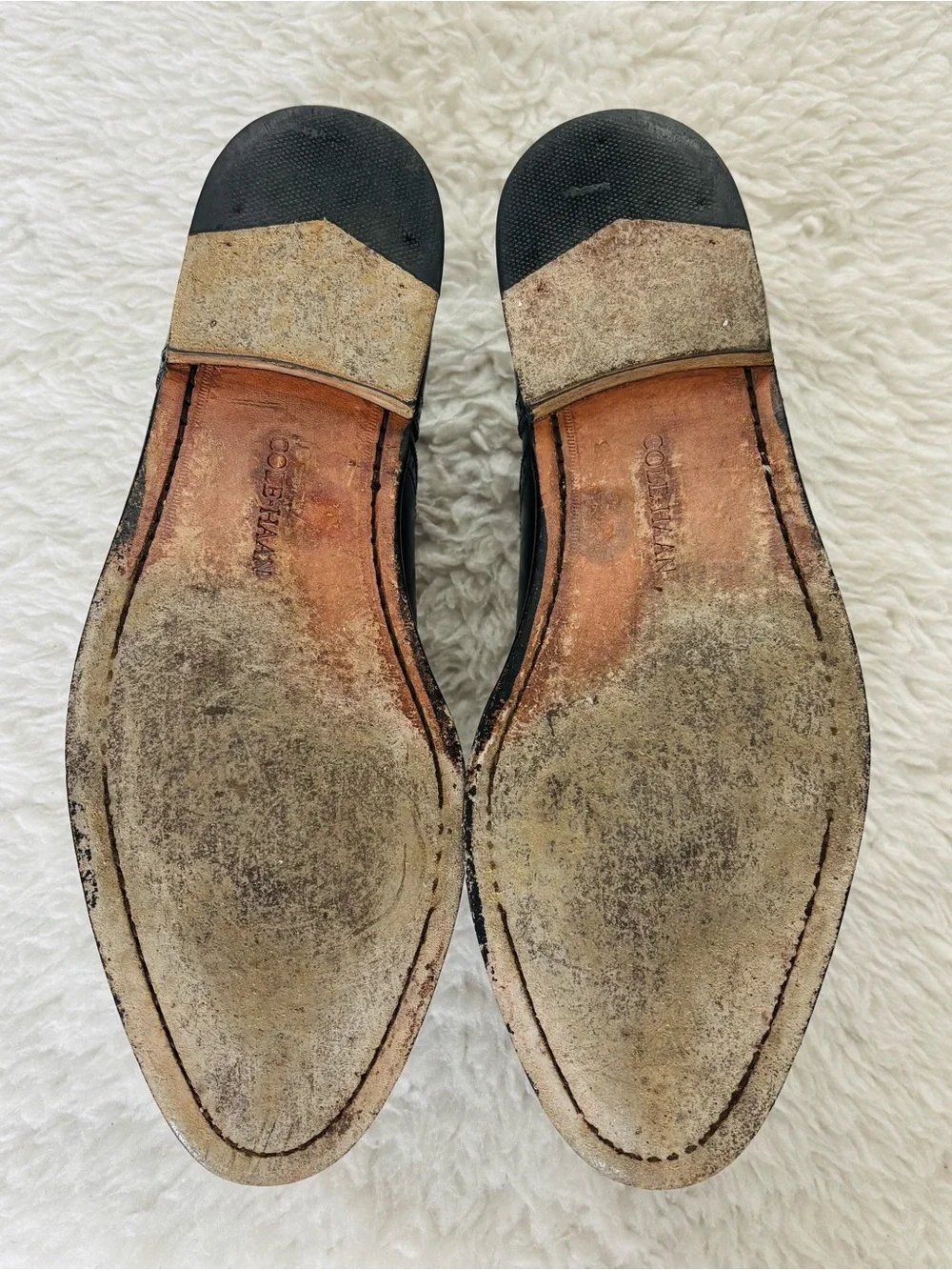 Cole Haan Black leather Lace up Oxfords Shoes size 10.5 D